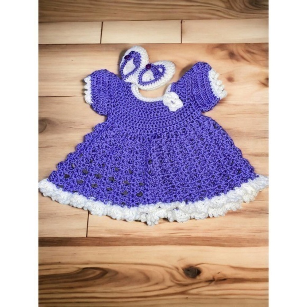 Newborn Handmade Crochet Dress